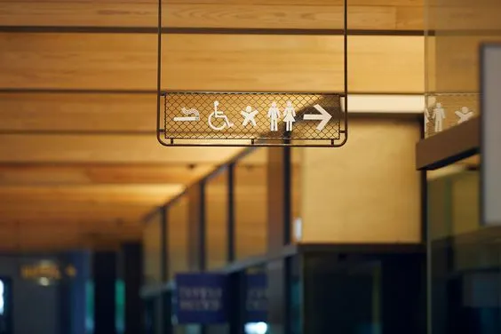 Floor guide directional sign