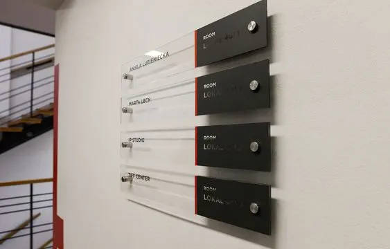 Reception area wayfinding guide