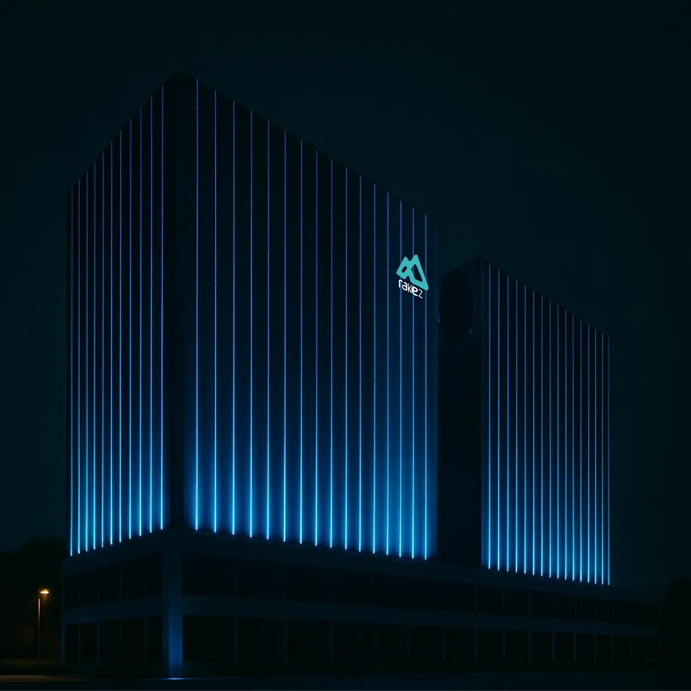 RAKEZ LED facade night illumination