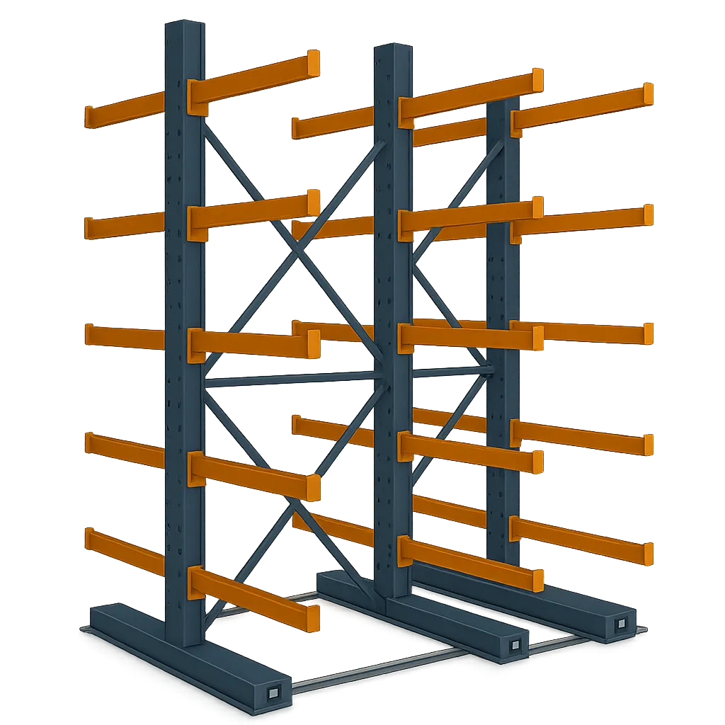 Cantilever racking system for long goods