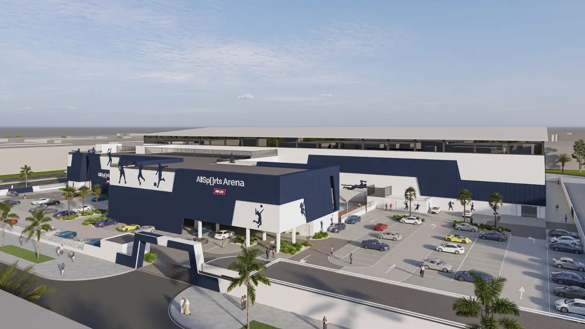 Metal silhouette branding installation